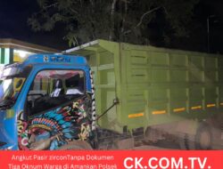 Angkut Pasir Zircon Tanpa Dokumen Resmi, Tiga Oknum Warga Diamankan Polsek Manis Mata