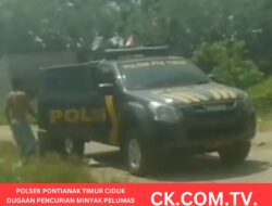 Polsek Pontianak  Timur Ciduk Pelaku Dugaan Pencurian Minyak Pelumas Oli 
