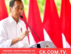 Presiden Jokowi Apresiasi,TNI polri Atas Kebebasan Pilot Susi Air