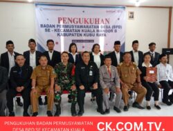 PENGUKUHAN BADAN PERMUSYAWARATAN DESA BPD SE KECAMATAN KUALA MANDOR B.KABUPATEN KUBU RAYA,