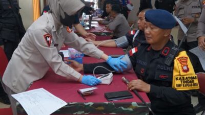 Bakti Kesehatan Satbrimob Polda Kalbar Menyambut Hut Korps Brimob Polri Ke-79