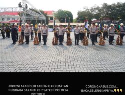 Jokowi akan Beri Tanda Kehormatan Nugraha Sakanti ke 7 Satker Polri 14 Oktober