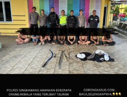 Polres Singkawang Amankan Beberapa Orang Remaja yang Terlibat Tawuran.