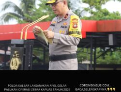 Polda Kalbar Laksanakan Apel Gelar Pasukan Operasi Zebra Kapuas tahun 2024