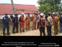 IPTU Triyono Tim Gabungan Lanjutkan  Pencarian Tiga Warga Tenggelam,di  Sungai Kapuas,