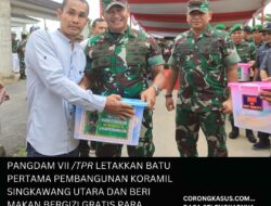 Pangdam XII/Tpr Letakkan Batu Pertama Pembangunan Koramil Singkawang Utara dan Beri Makan Bergizi Gratis Para Pelajar