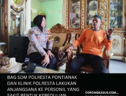Bag SDM Polresta Pontianak dan Klinik Polresta Lakukan Anjangsana ke Personel yang Sakit, Bentuk Kepedulian Pimpinan Terhadap Anggota