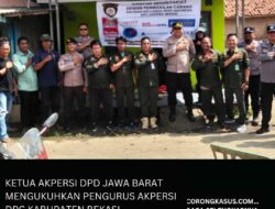 Ketua AKPERSI DPD Jawa Barat Mengukuhkan Pengurus AKPERSI DPC Kabupaten Bekasi.