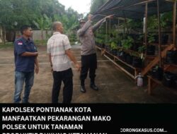 Kapolsek Pontianak Kota Manfaatkan Pekarangan Mako Polsek untuk Tanaman Produktif Dukung Ketahanan Pangan