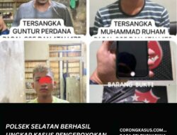 Polsek Selatan berhasil ungkap.kasus pengeroyokan, 3 Pria diamankan
