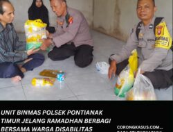 Unit Binmas Polsek Pontianak Timur Jelang Ramadhan berbagi bersama warga disabilitas binaanya