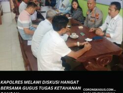 Kapolres Melawi Diskusi Hangat Bersama Gugus Tugas Ketahanan Pangan