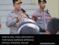 Pimpin Apel Pagi, Kapolresta Pontianak Berikan Apresiasi kepada Personel dalam.pelaksanaan tugas