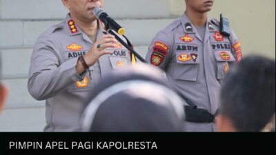 Pimpin Apel Pagi, Kapolresta Pontianak Berikan Apresiasi kepada Personel dalam.pelaksanaan tugas