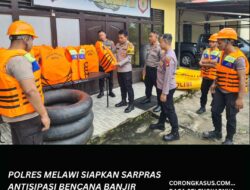 Polres Melawi Siapkan Sarpras Antisipasi Bencana Banjir
