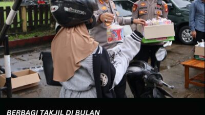 Berbagi Takjil di Bulan Ramadhan, Kapolresta Pontianak Bersama PJU Bagikan 200 Takjil Setiap Hari