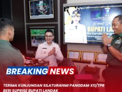 Terima Kunjungan Silaturahmi, Pangdam XII/Tpr Beri Surprise Bupati Landak