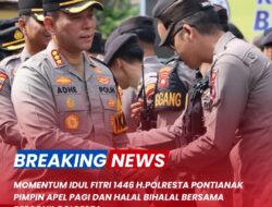 Momentum Idul fitri 1446 H, Kapolresta Pontianak Pimpin Apel Pagi dan Halal Bihalal Bersama Personel Polresta