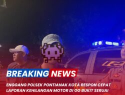 Enggang Polsek Pontianak Kota Respon Cepat Laporan Kehilangan Motor di Gg Bukit Seruai