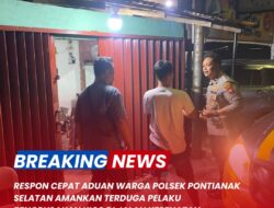 Respon Cepat Aduan Warga, Polsek Pontianak Selatan Amankan Terduga Pelaku Pengrusakan Kios di Jalan Kesehatan