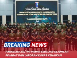 Pangdam XII/Tpr Pimpin Sertijab Sejumlah Pejabat dan Laporan Korps Kenaikan Pangkat Perwira 1 April 2025