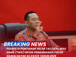 Polresta Pontianak Gelar Tactical Wall Game (TWG) untuk Pengamanan Pekan Gawai Dayak ke-XXXIX Tahun 2025