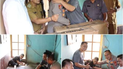 Rasa Peduli Terhadap Sesama Kapolres Melawi Serahkan Kursi Roda