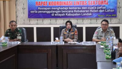 Polres Landak Gelar Rakor Lintas Sektoral Hadapi Musim Kemarau dan Antisipasi Karhutla