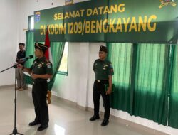 Dandim 1209 Bengkayang Pimpin Upacara Korps Raport Pindah Satuan