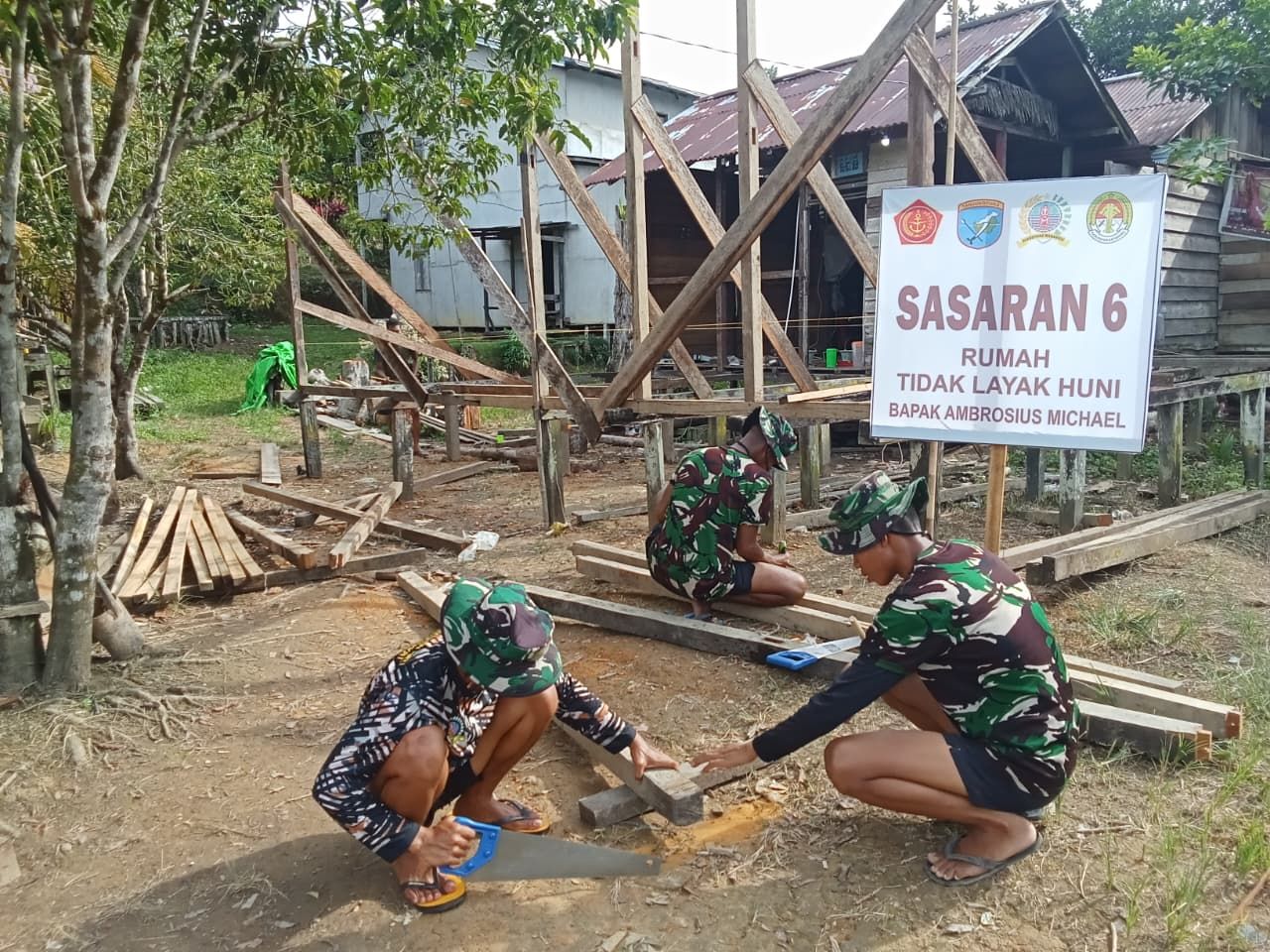 Semangat Membara Satgas TMMD