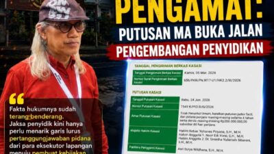 Kasus HPL Pasir Panjang Belum Tuntas, Pengamat: Putusan MA Buka Jalan Pengembangan Penyidikan