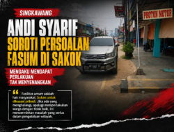 Andi Syarif Soroti Persoalan Fasum di Sakok, Mengaku Mendapat Perlakuan Tak Menyenangkan.